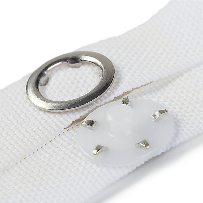 White towel hooks on a white background