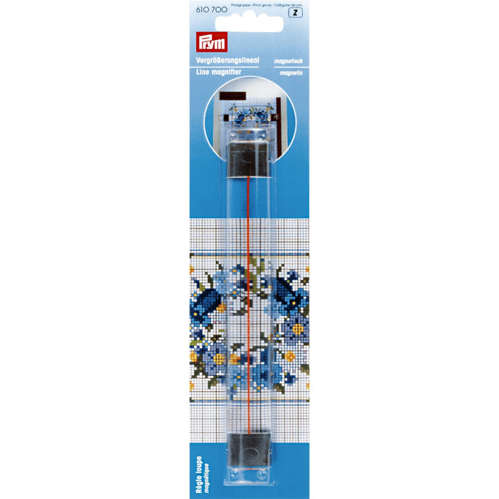 Line magnifier in packaging on a white background