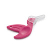 Prym pink birdy needle threader on a white background
