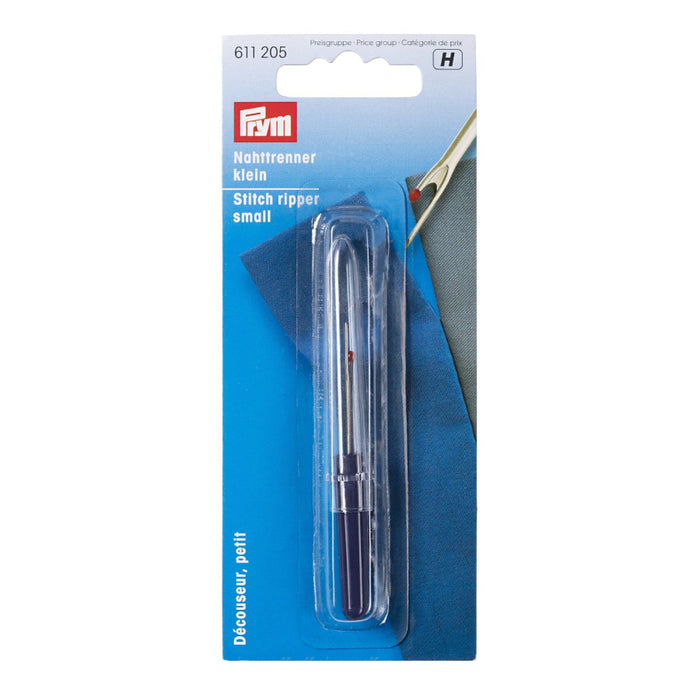 Small stitch ripper in packaging with Prym branding on a white background