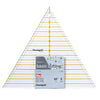 Omnigrid triangle ruler with a white background