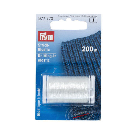 Packaged knitting elastic with Prym branding on a white background