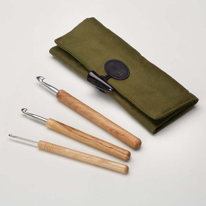 Wrap Olive Wood Crochet Hook Set