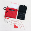 ChiaoGoo Twist Red Lace Shorties interchangeable knitting needle set in mini size.