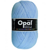 Light blue skein of yarn with Opal label on a white background