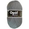 Gray skein of yarn with Opal label on a white background