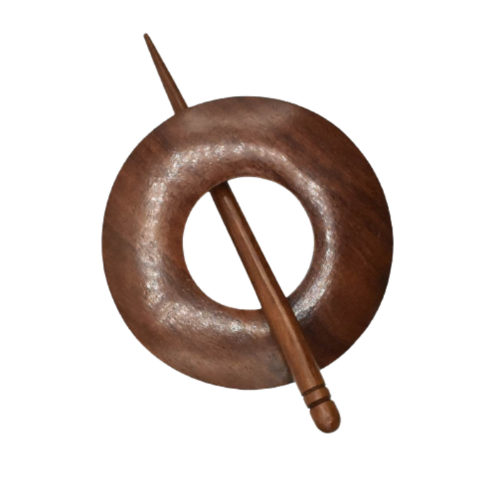 lykke works shawl pin rosewood circle