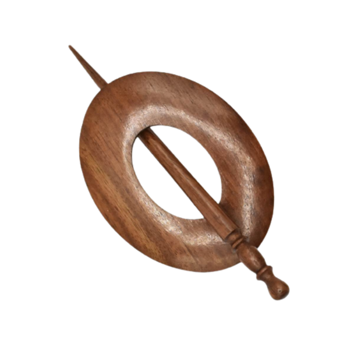 lykke works shawl pin rosewood oval