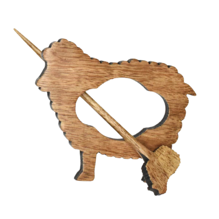 lykke works shawl pin mango sheep