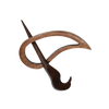 lykke works shawl pin rosewood teardrop