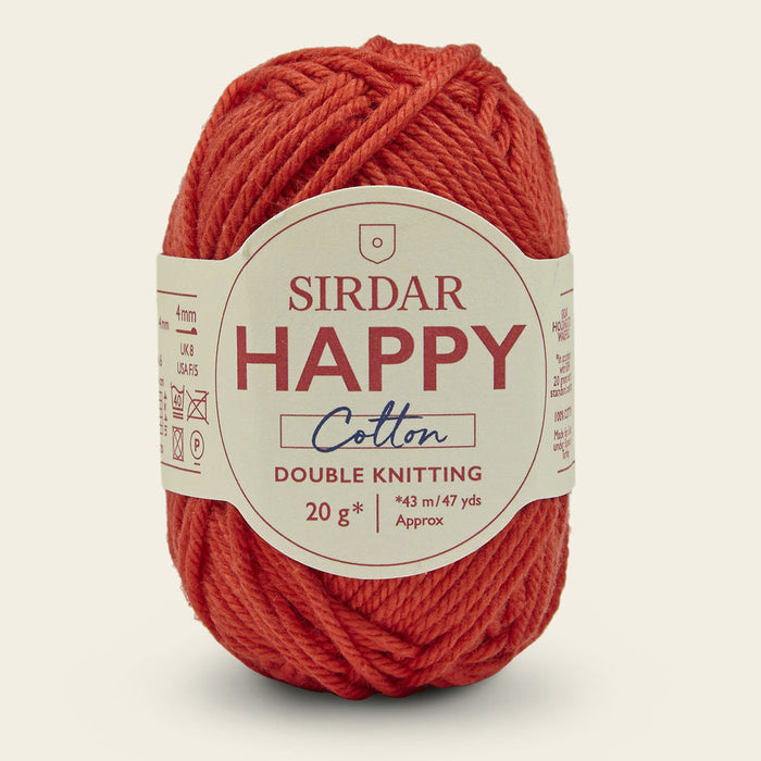 cotton yarn with a sirdar label on a beige background