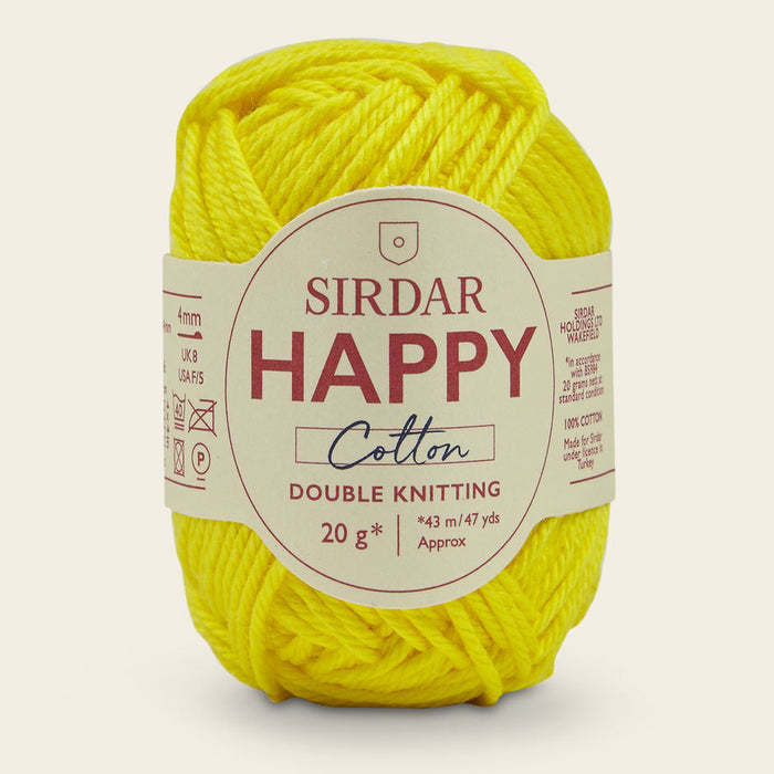 cotton yarn with a sirdar label on a beige background