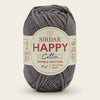 Ball of Sirdar Happy Cotton yarn on a light beige background