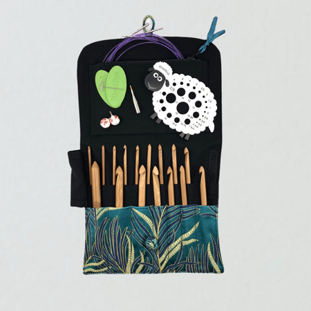 HiyaHiya Deluxe Bamboo Interchangeable Tunisian Crochet Hook Set